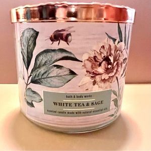 Bath & Body Works White Tea and Sage 3-wick candle - New and In Box